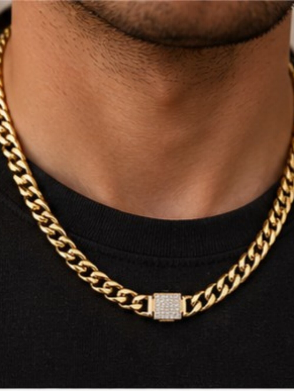 14K Gold Filled Cuban Link Chain Necklace Unisex Luxury Gold Jewelry